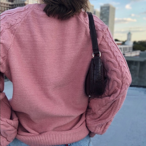 Last 1 ✨Freja Cable Knit Puff Sleeve Sweater - Picture 2 of 8